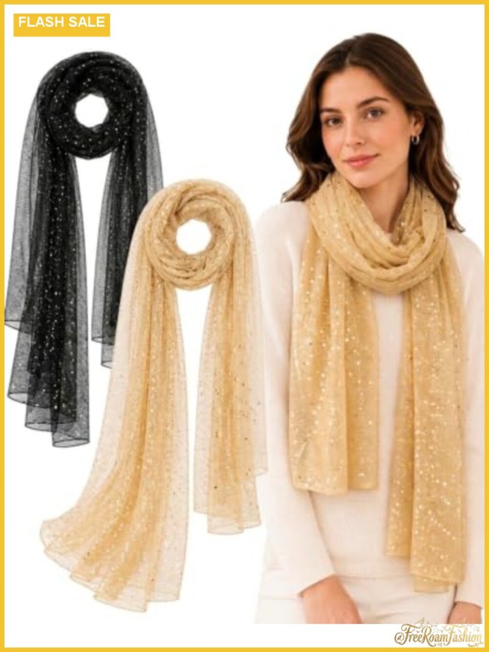 2 Pc Sequin Rave Scarf Set Sparkly Shawl Wraps Evening Glam
